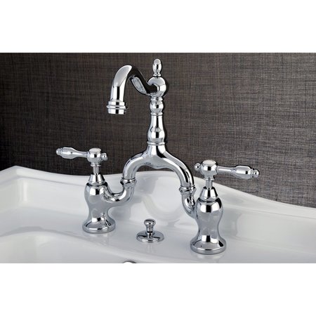 Kingston Brass KS7971TAL Bridge Bathroom Faucet, Polished Chrome KS7971TAL